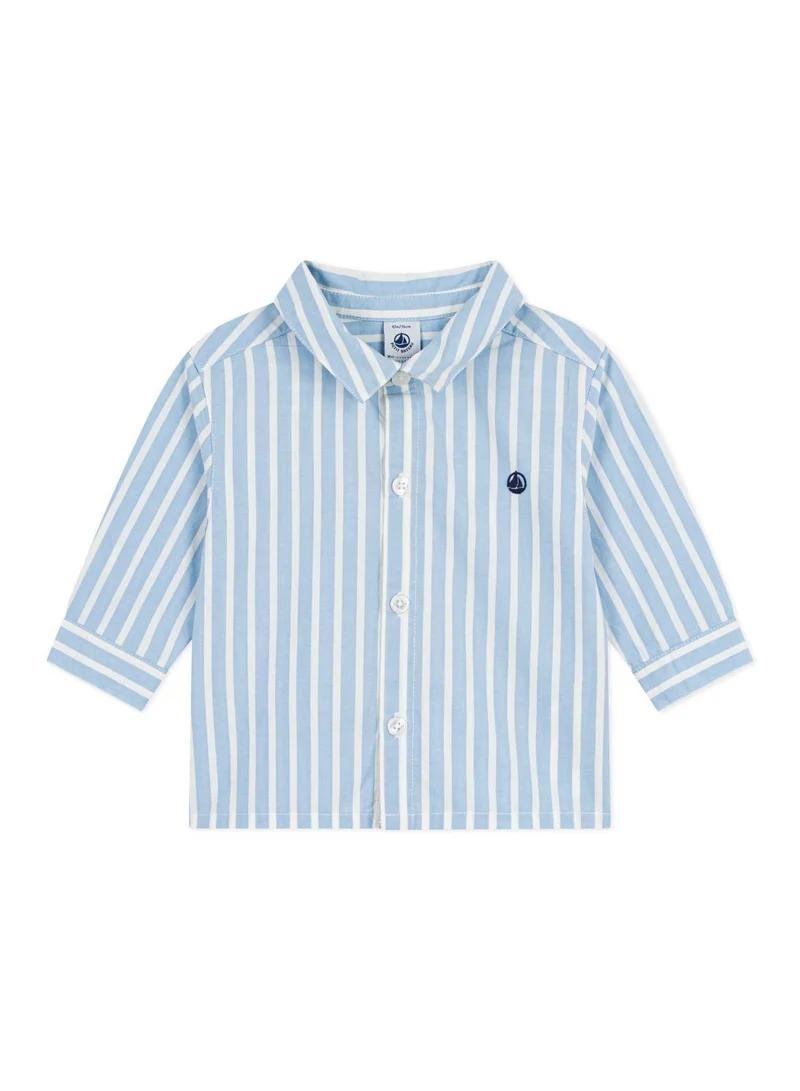 بيتي باتو Babies' long-sleeved stripy cotton shirt